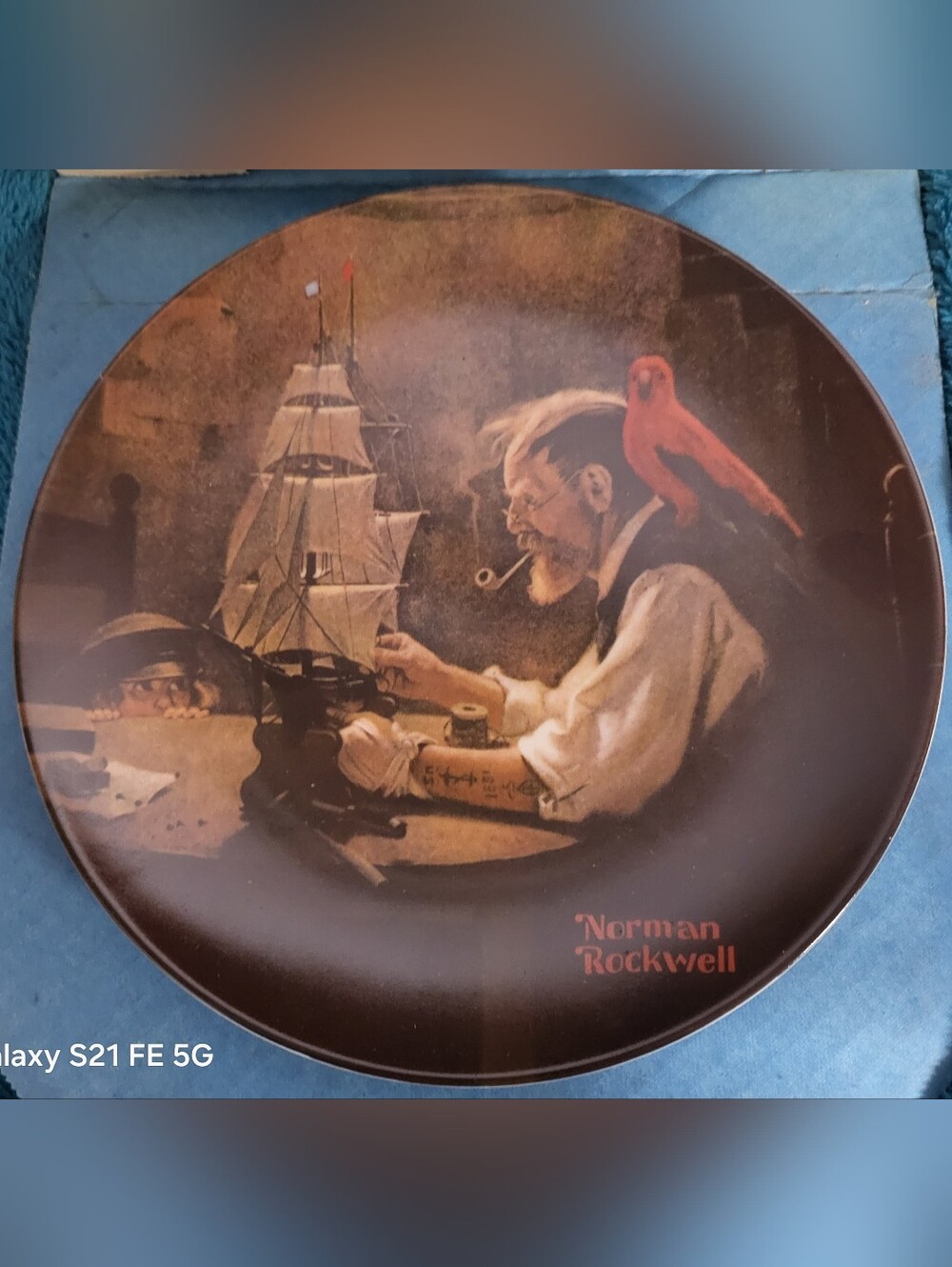 "The Ship Builder" By Norman Rockwell Collectible Plate NIB